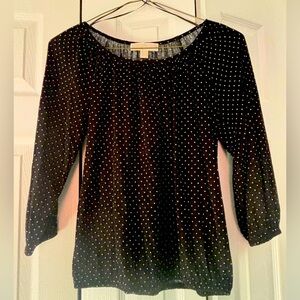 NWT petite small Michael Kors polka dot blouse